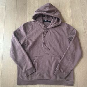 Theory Cotton Hoodie Sweatshirt in Dusty Pink Size XL